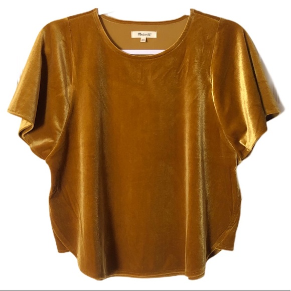 Madewell Velvet Butterfly Top - Picture 1 of 7